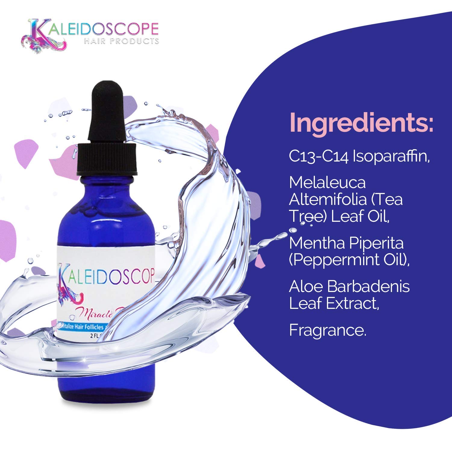 Kaleidoscope Miracle Drops Hair Oil for Strengthen Weak Hair 2oz Pack of 2